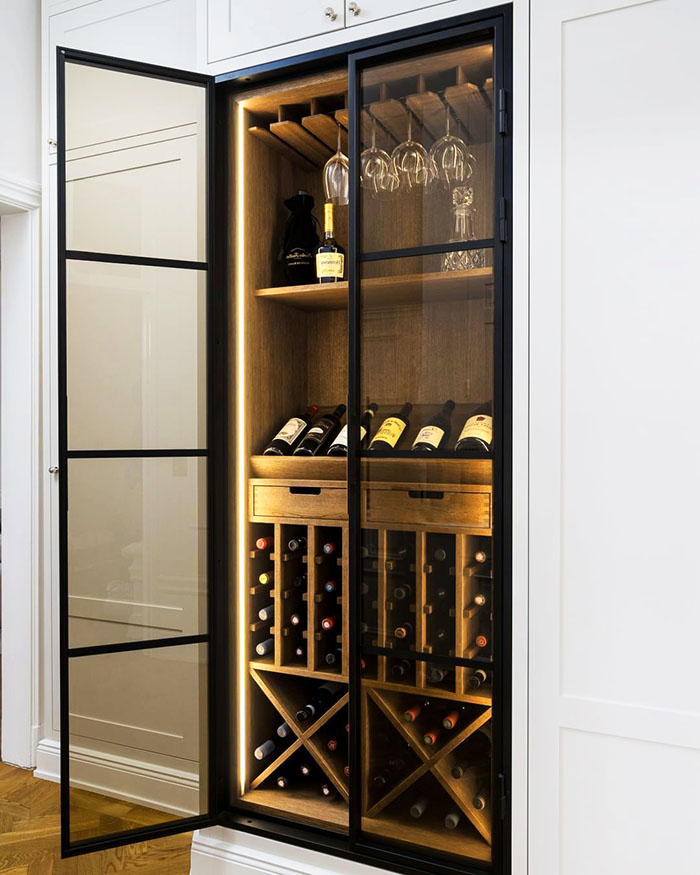 Tủ rượu cánh kính nhỏ